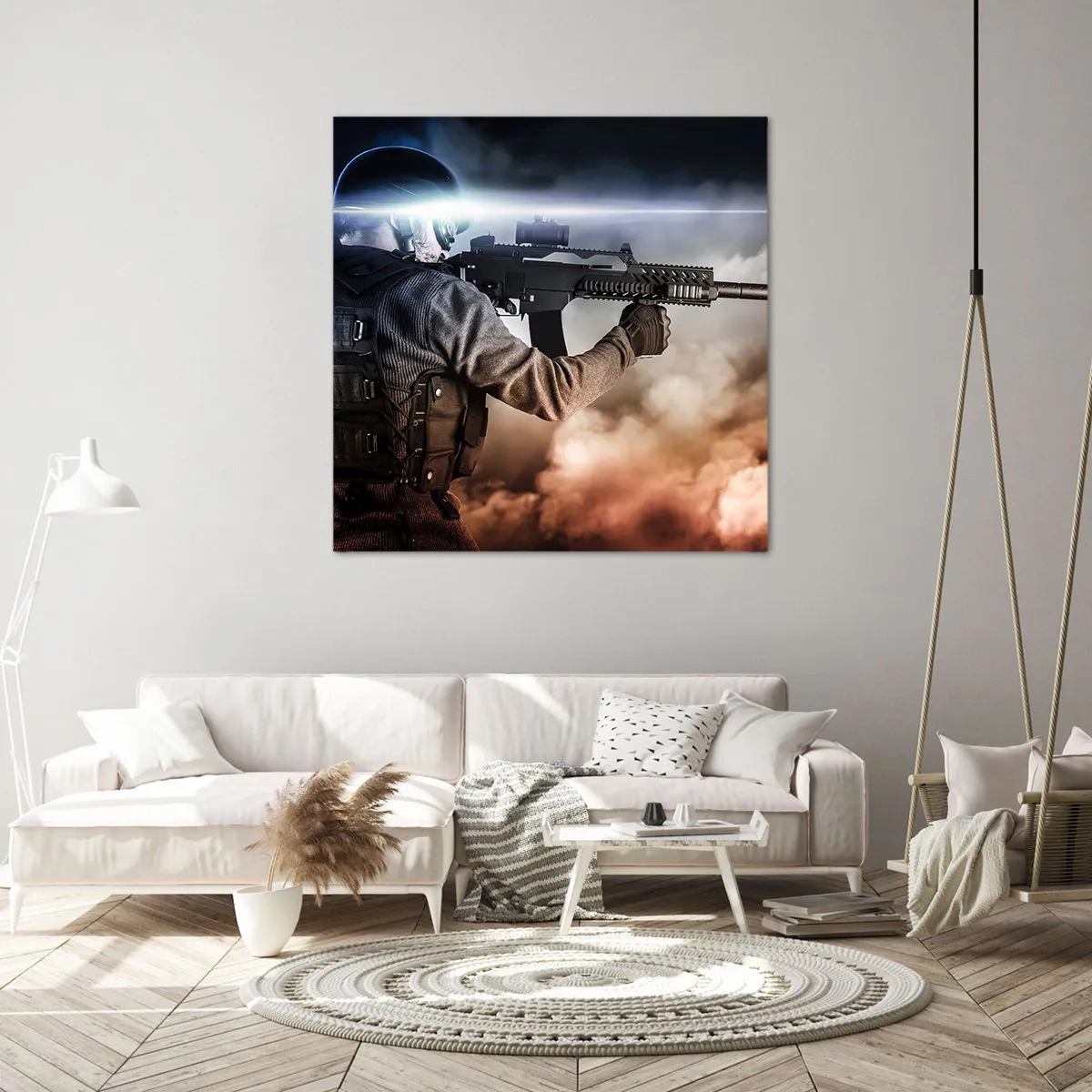 Bild auf Leinwand - Leinwandbild - Nur ein Held - 60x60 cm