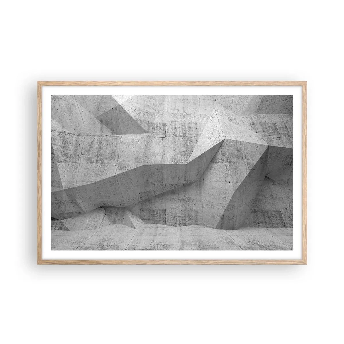 Poster in einem Rahmen aus heller Eiche - Eine echte Herausforderung - 91x61 cm