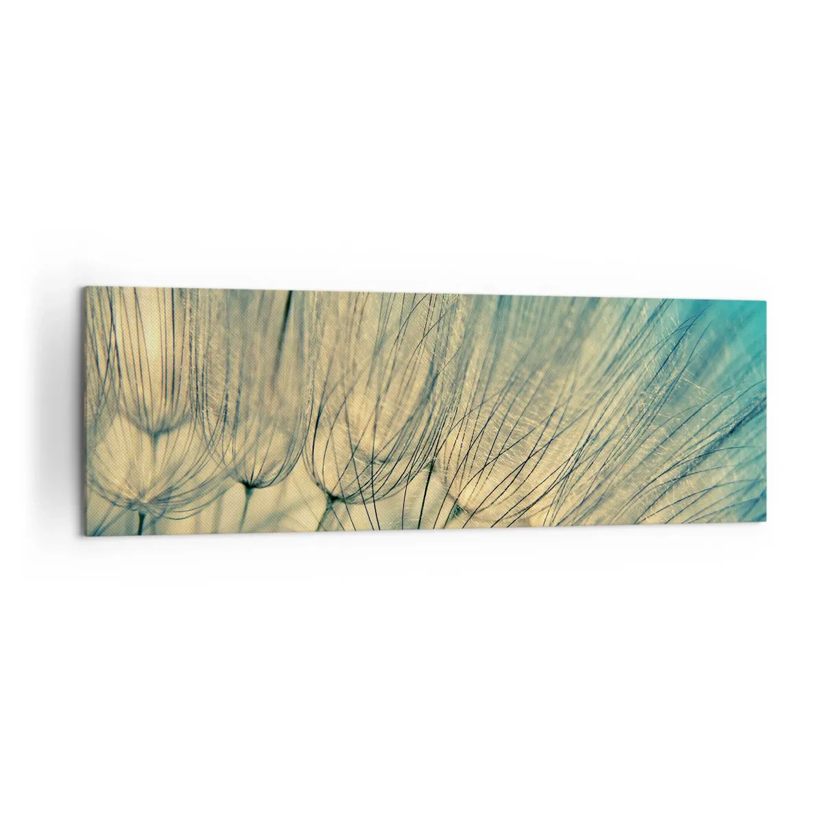 Bild auf Leinwand - Leinwandbild - Makrofotografie von Löwenzahn bei Tageslicht - 160x50cm - In Erwartung des Windes - Moderne Wanddekoration für Wohnzimmer und Schlafzimmer ARTTOR