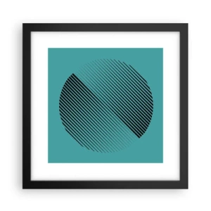 Poster in einem schwarzem Rahmen - Kreis – eine geometrische Variante - 30x30 cm