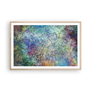 Poster in einem Rahmen aus heller Eiche - Es ist nicht so einfach - 91x61 cm