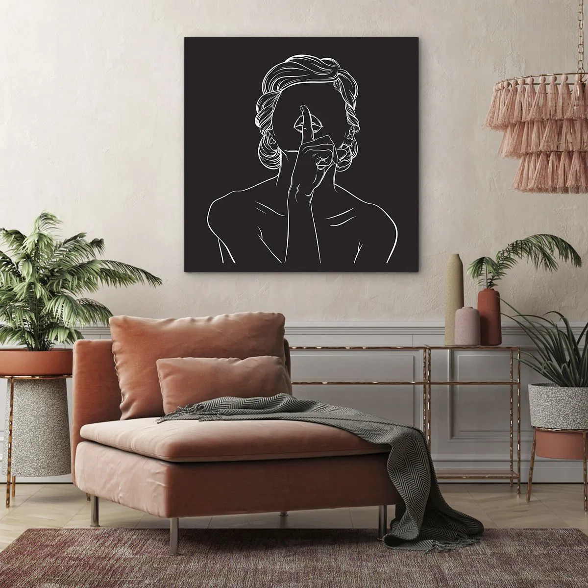 Bild auf Leinwand - Leinwandbild - Schönheit erblüht in der Stille - 70x70 cm