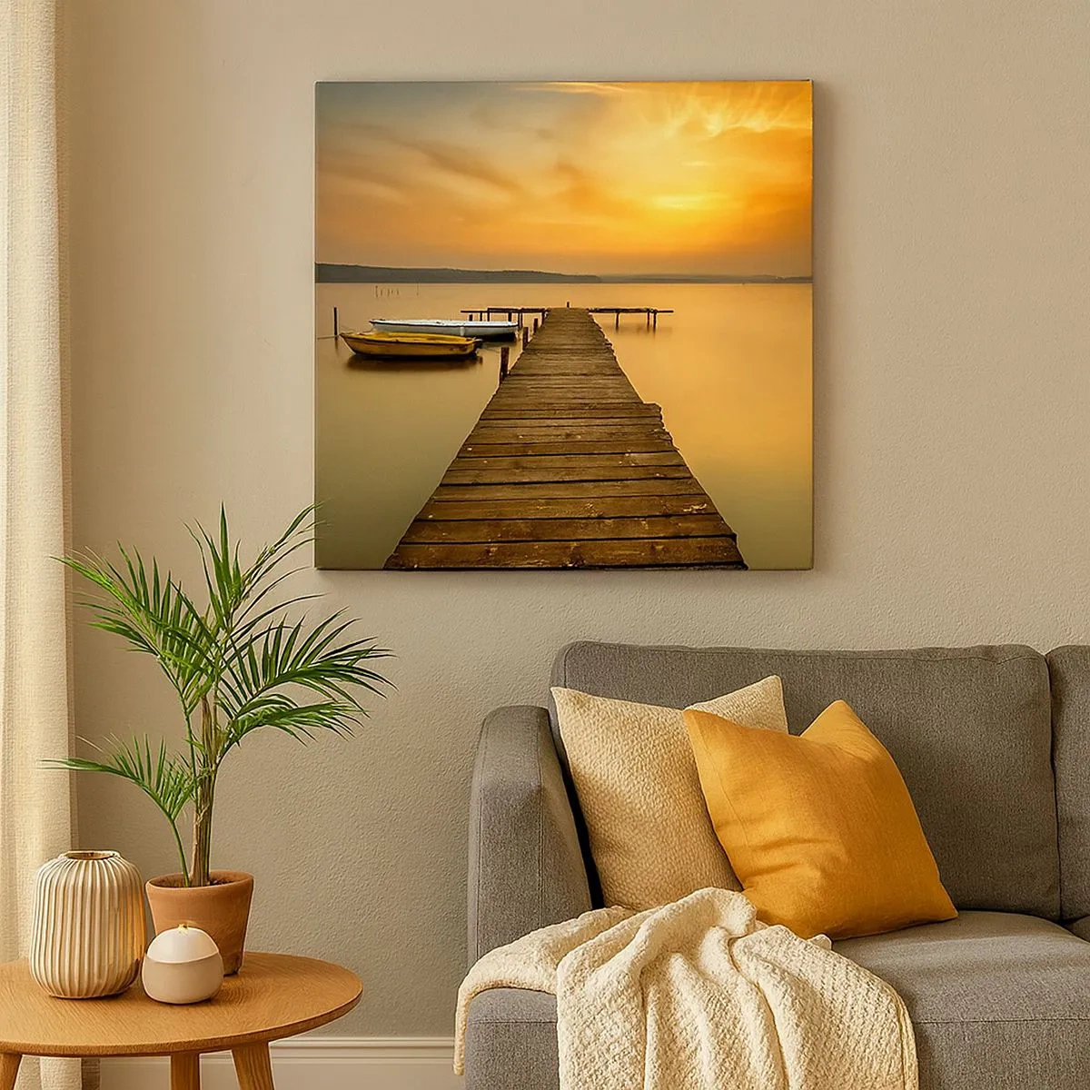 Bild auf Leinwand - Leinwandbild - Ich werde dir den goldenen Himmel öffnen - 30x30 cm