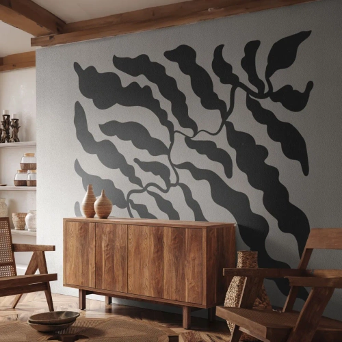 Selbstklebende Fototapete Deluxe Sticker - Natur des Quadrats - Boho, Pflanzen, Stück - 450x315 cm