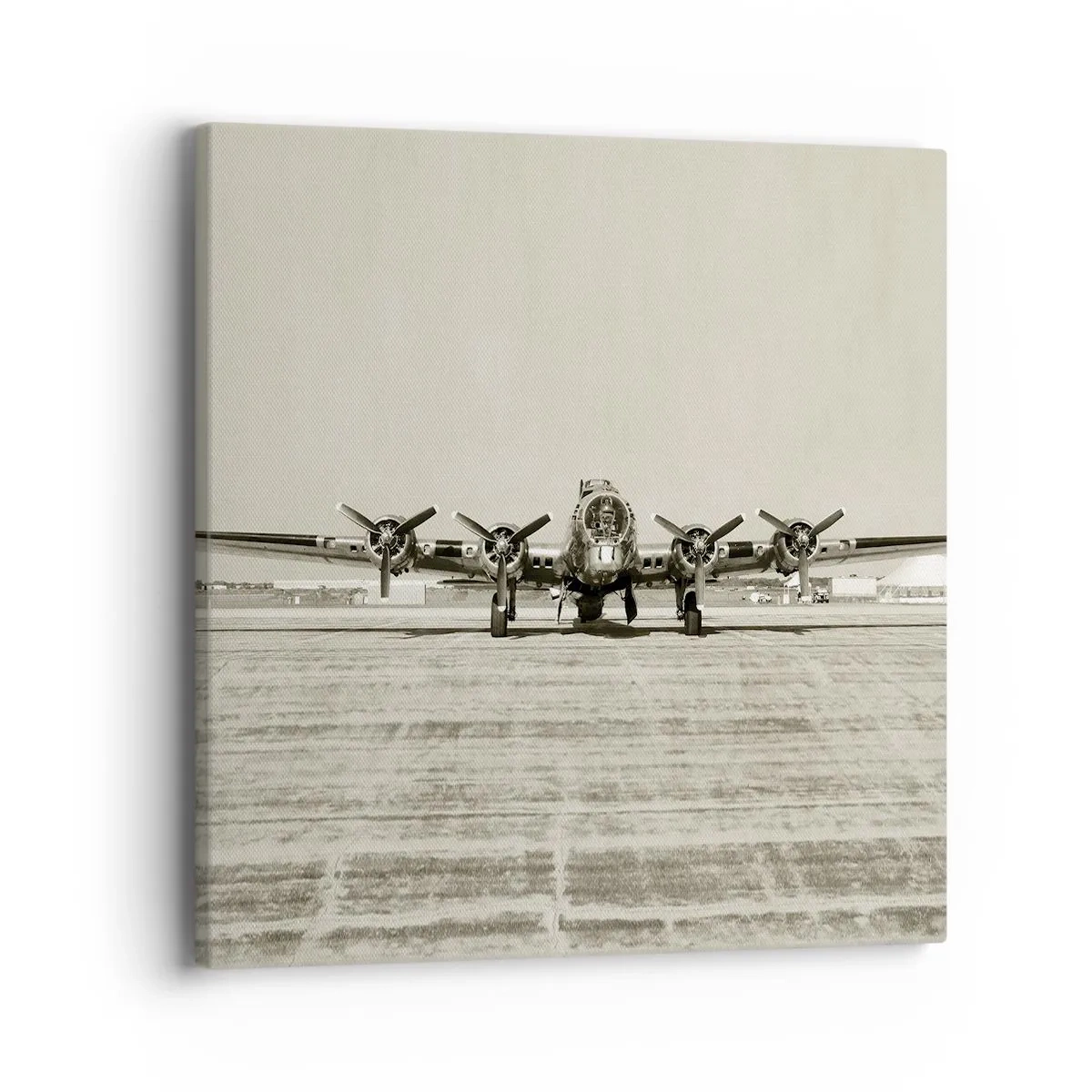 Bild auf Leinwand - Leinwandbild - Wie immer bereit - 40x40 cm