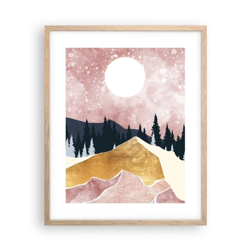 Poster in einem Rahmen aus heller Eiche - Nachtwache - 40x50 cm
