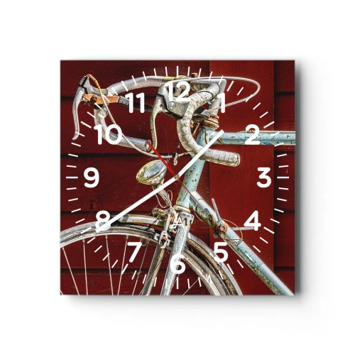 Wanduhr - Glasuhr - Geschaffen um zu siegen - 40x40 cm