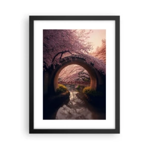 Poster in einem schwarzem Rahmen - Japanischer Frühling - 30x40 cm
