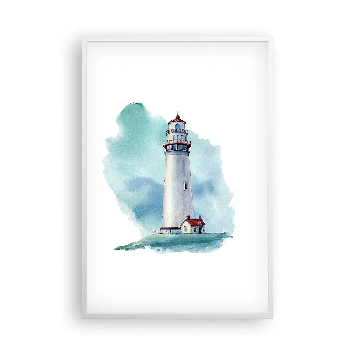 Poster in einem weißen Rahmen - Sanfte Schwester vom Blau - 61x91 cm