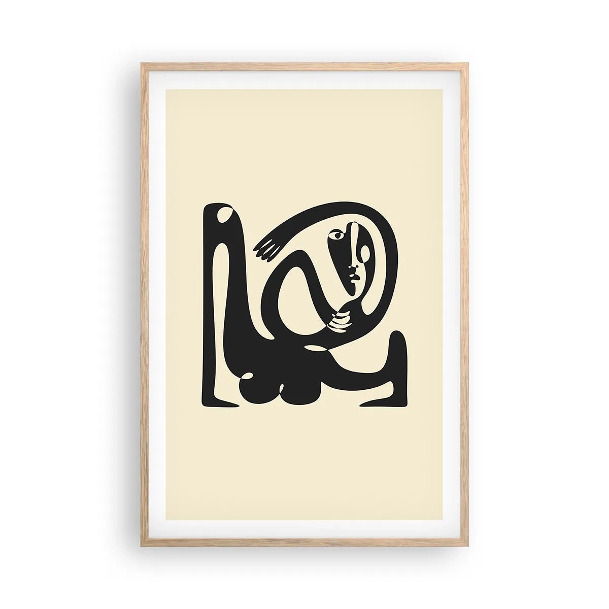 Poster in einem Rahmen aus heller Eiche - Fast wie Picasso - 61x91 cm