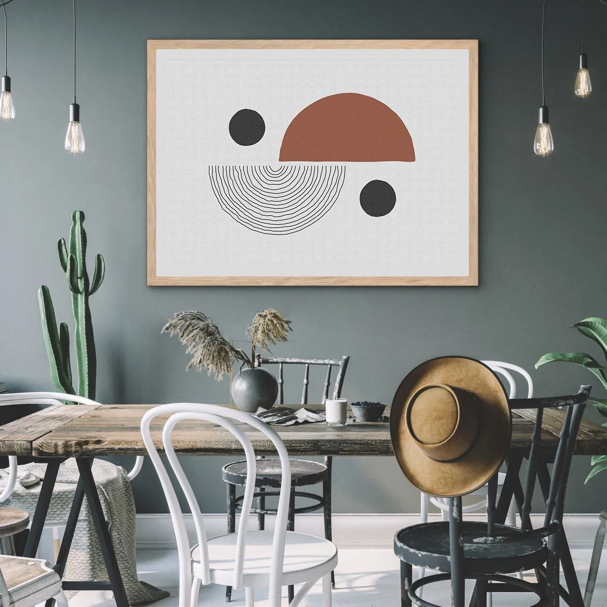 Poster in einem Rahmen aus heller Eiche - Perfektion des Rades - 100x70 cm