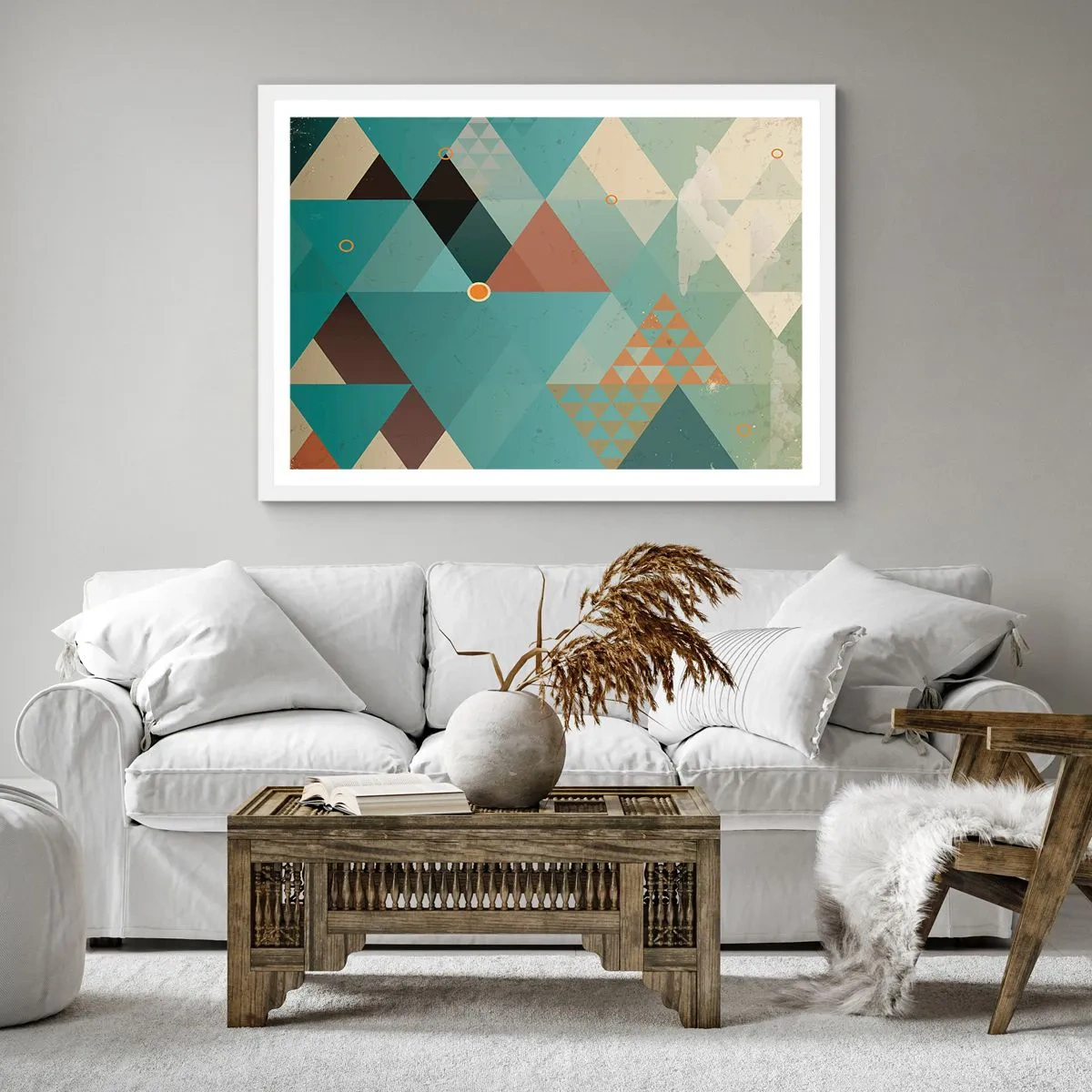 Poster in einem weißen Rahmen - Einheit der Vielheit, Vielheit der Einheit - 40x40 cm