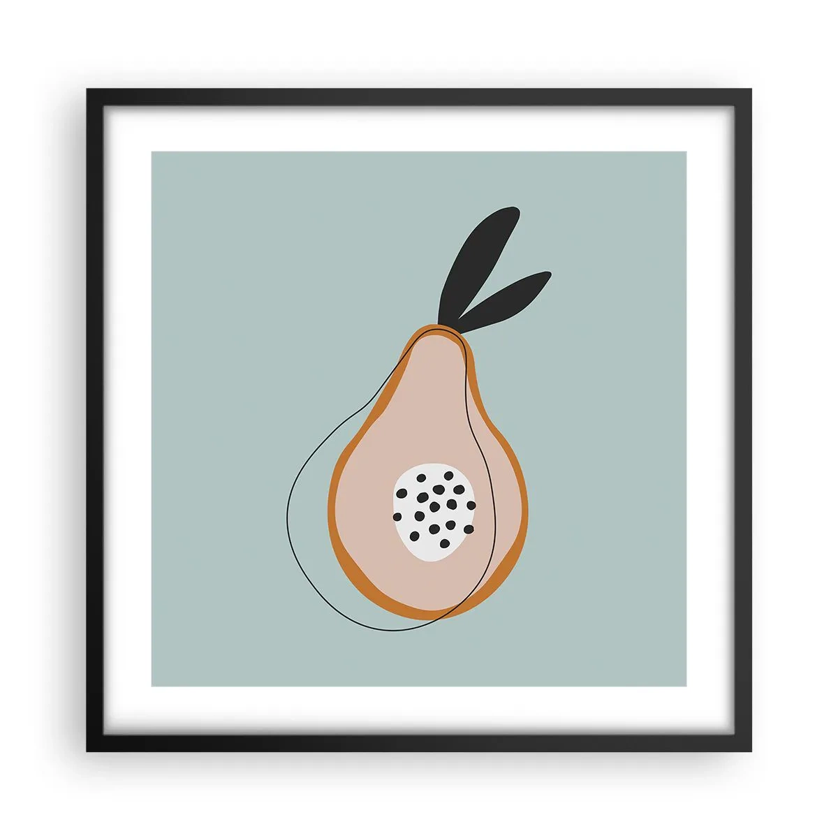 Poster in einem schwarzem Rahmen - Durchdringe die Natur der Dinge - 50x50 cm