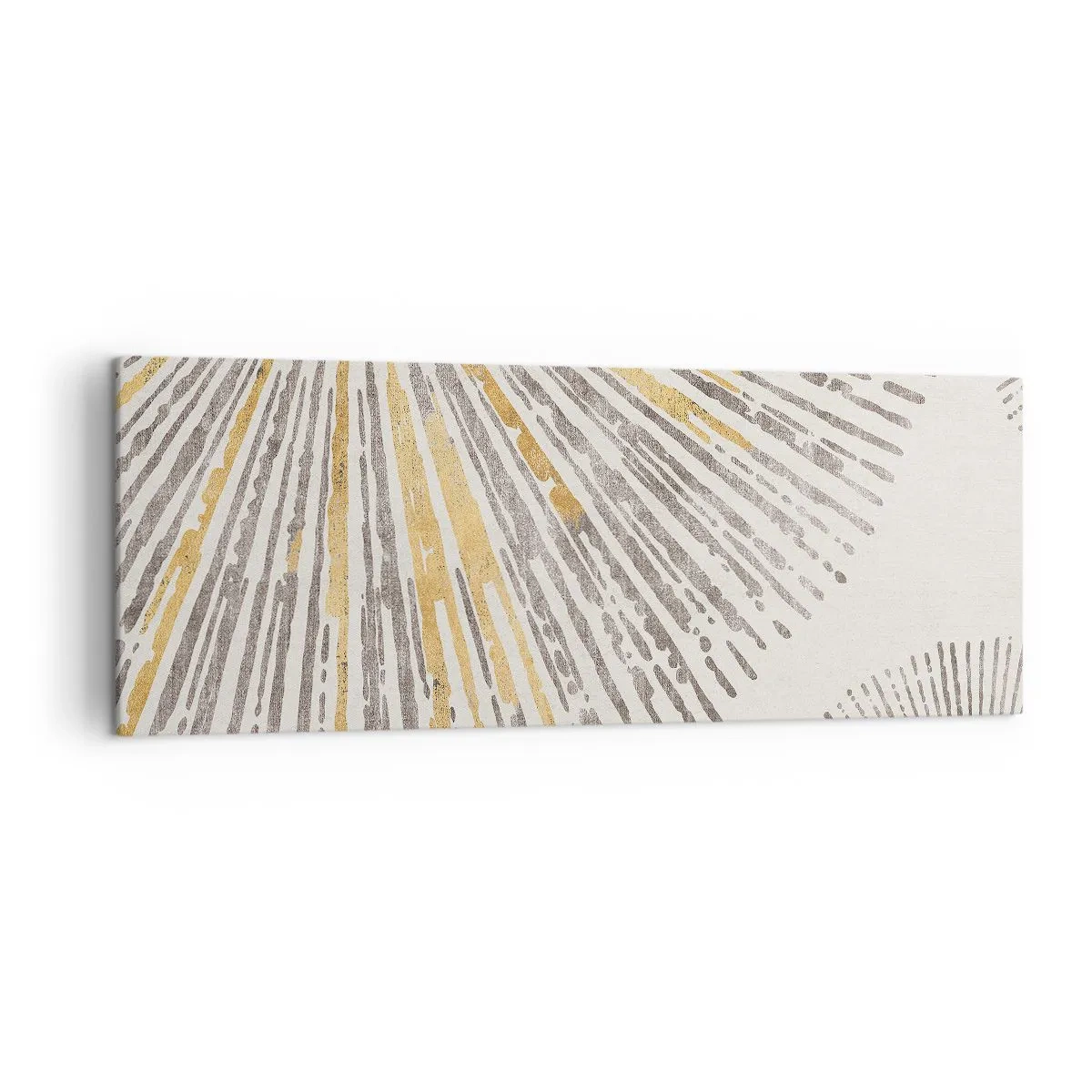 Bild auf Leinwand - Leinwandbild - Abstraktes strahlenförmiges Muster - 140x50cm - Schönheit des Strahls - Moderne Wanddekoration für Wohnzimmer und Schlafzimmer ARTTOR