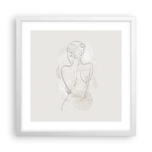 Poster in einem weißen Rahmen - Wie ein sensibles Instrument - 40x40 cm