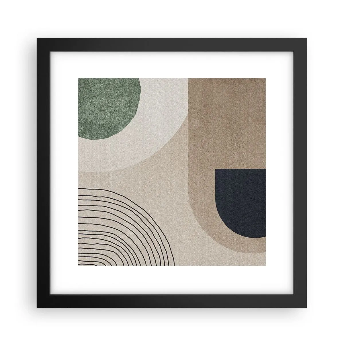 Poster in einem schwarzem Rahmen - Sanftheit des Ovals - 30x30 cm