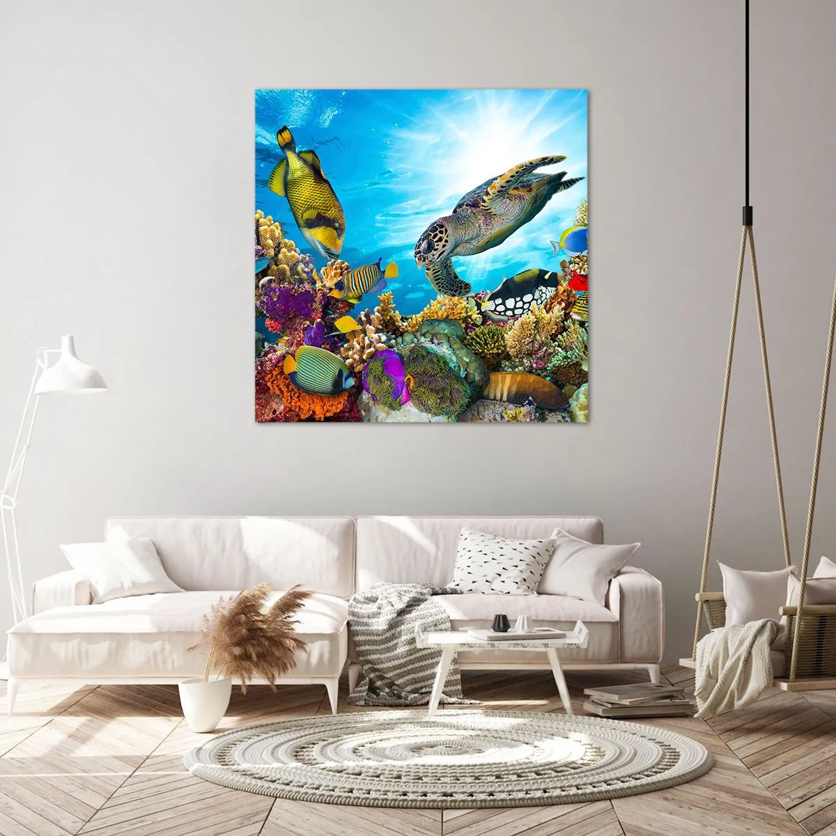 Bild auf Leinwand - Leinwandbild - Korallenpromenade - 70x70 cm