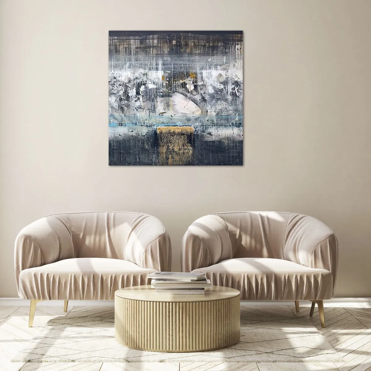 Glasbild - Bild auf glas - Wie auf Eis, wie nach Dezember - 30x30 cm