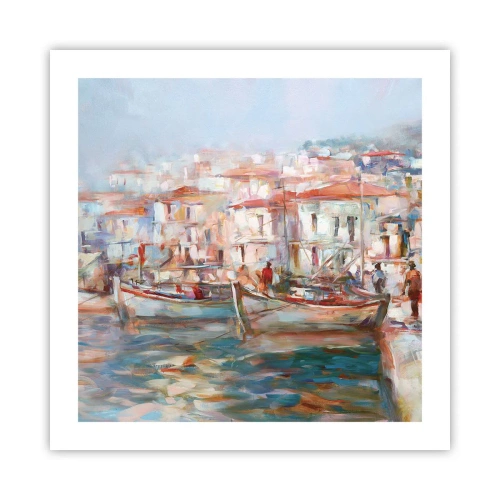 Poster - Pastell-Sommerferien - 50x50 cm