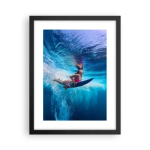 Poster in einem schwarzem Rahmen - Tiefe der Freude - 30x40 cm