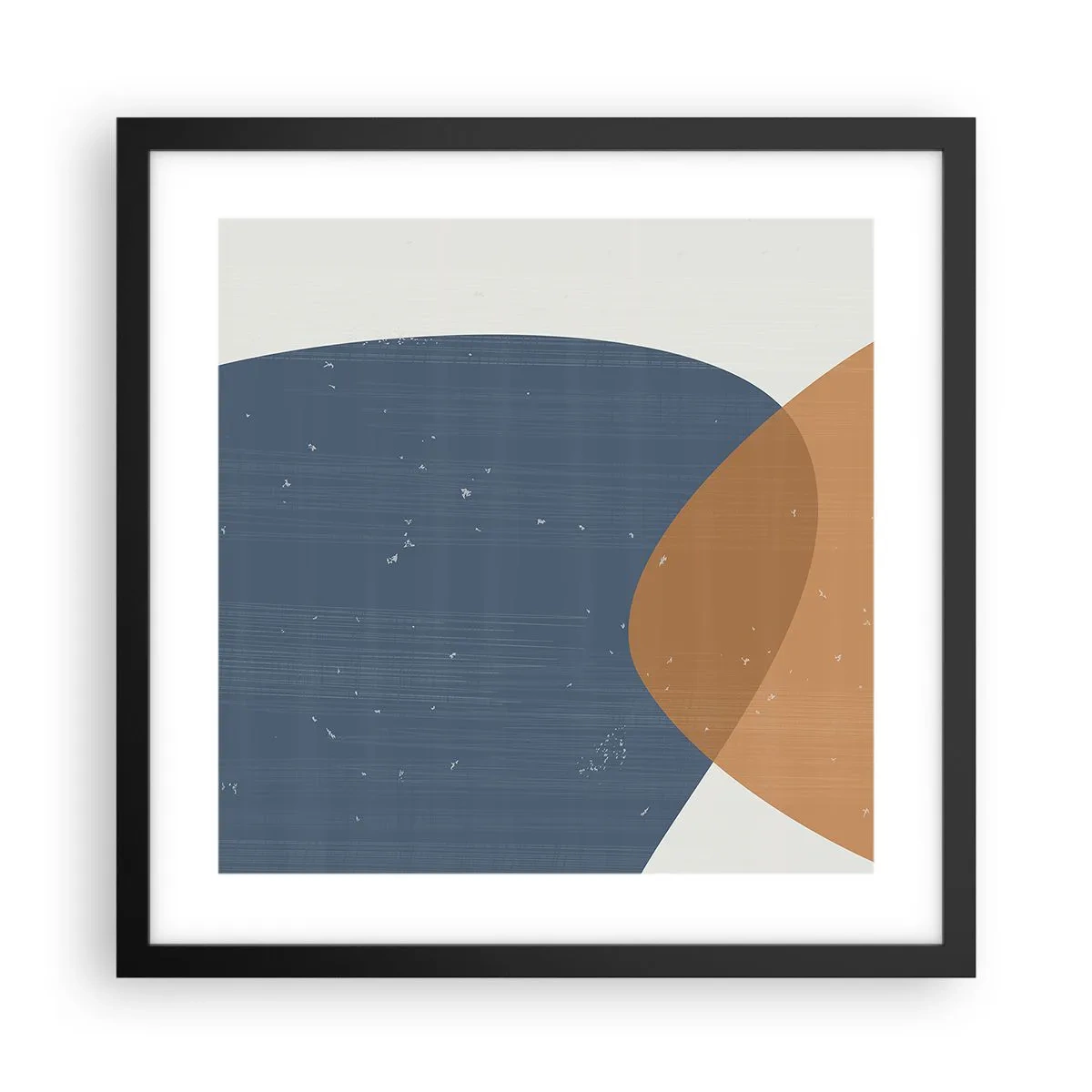 Poster in einem schwarzem Rahmen - Ovale und Einflüsse - 40x40 cm