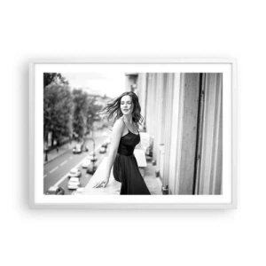 Poster in einem weißen Rahmen - Bestimmt ein Pariser - 70x50 cm