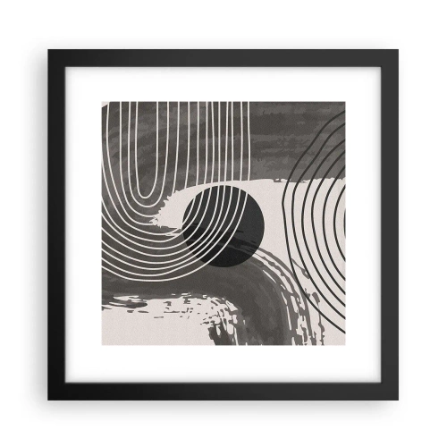 Poster in einem schwarzem Rahmen - Oval gewinnt - 30x30 cm