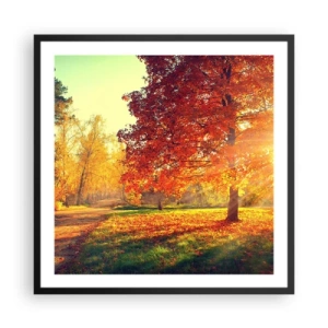 Poster in einem schwarzem Rahmen - Unhöflich ist schön - 60x60 cm