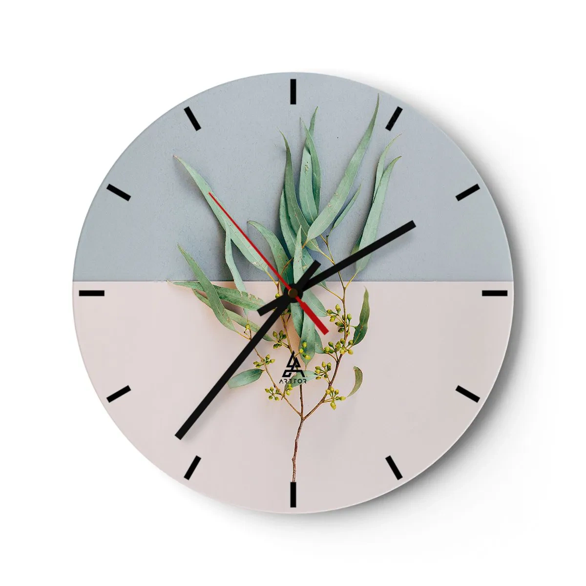 Wanduhr - Glasuhr - Pastellige Subtilität - 40x40 cm