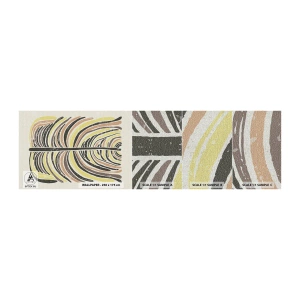 Fototapeten Muster Premium Canvas - Abstraktion voller Leben - Boho, Minimalismus, Pastell - 100x30 cm