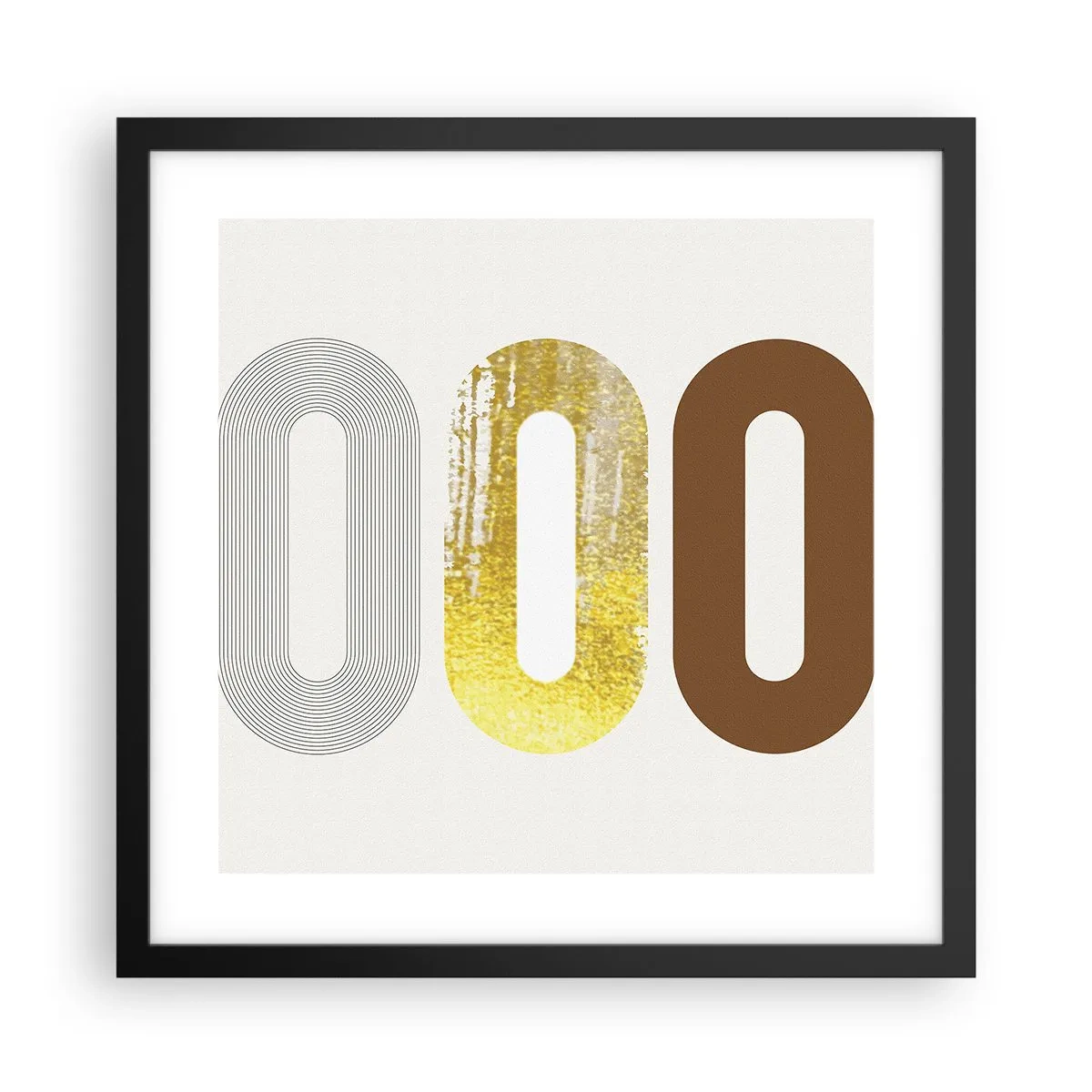 Poster in einem schwarzem Rahmen - Oooh! - 40x40 cm