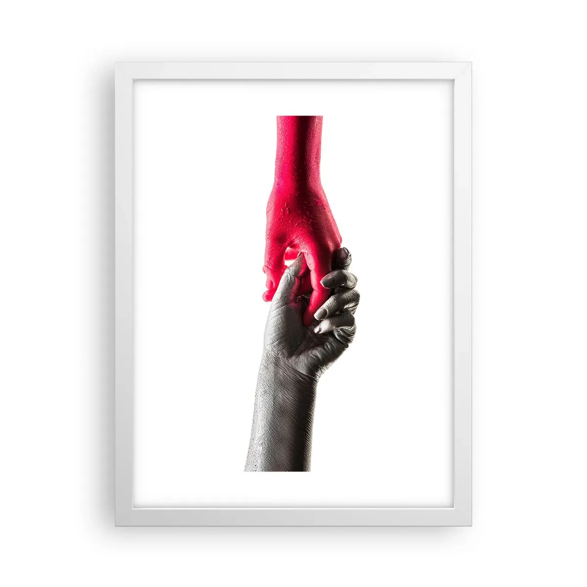 Poster in einem weißen Rahmen - Gemeinsam, obwohl anders - 30x40 cm