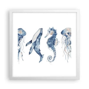 Poster in einem weißen Rahmen - Meereswunder - 40x40 cm