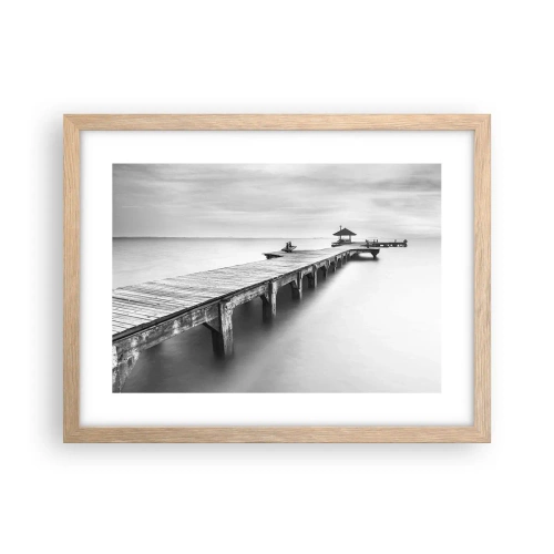 Poster in einem Rahmen aus heller Eiche - In die Ferne - 40x30 cm