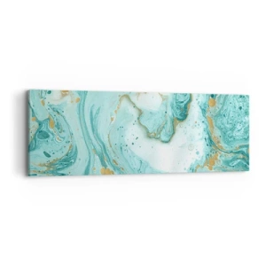 Bild auf Leinwand - Leinwandbild - Unter der großen Welle der Edo-Ära - 90x30 cm