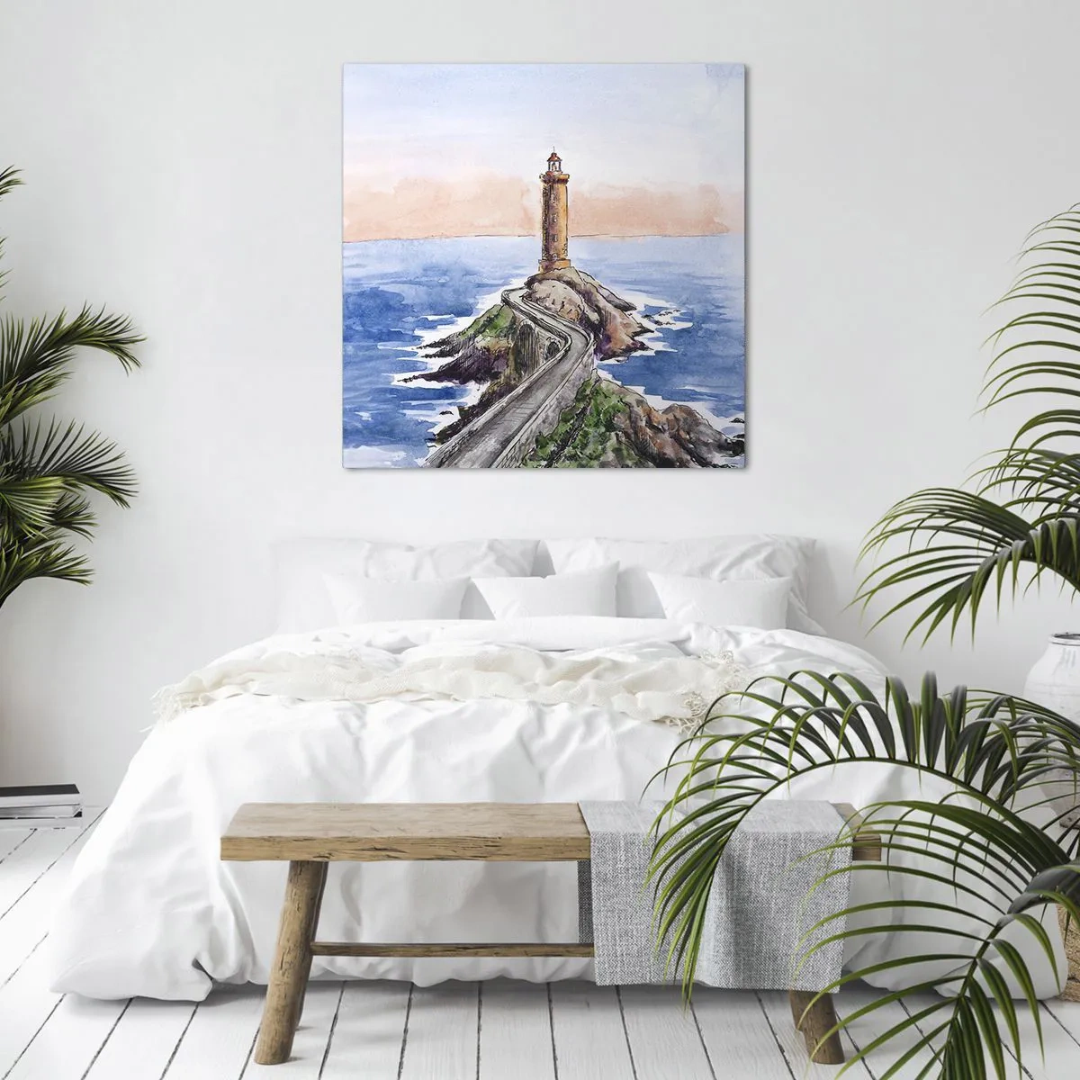 Bild auf Leinwand - Leinwandbild - Dem Meer zugewandt - 60x60 cm