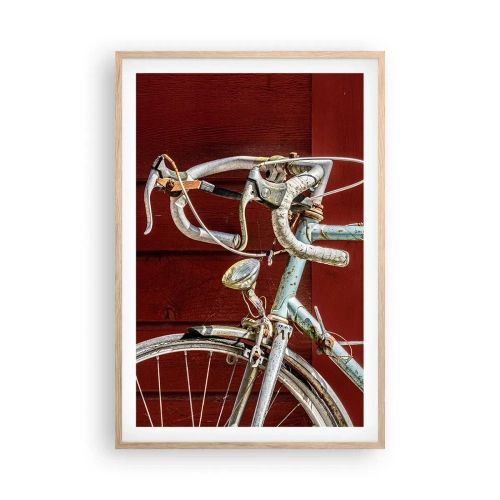 Poster in einem Rahmen aus heller Eiche - Geschaffen um zu siegen - 61x91 cm