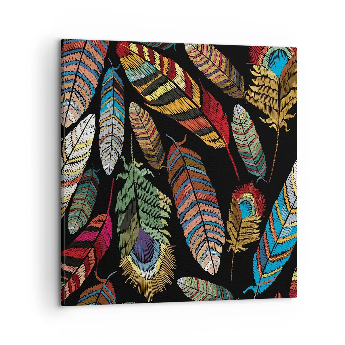 Bild auf Leinwand - Leinwandbild - Der Vogelkarneval - 50x50 cm