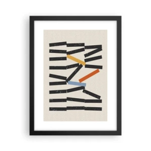 Poster in einem schwarzem Rahmen - Domino – Komposition - 30x40 cm