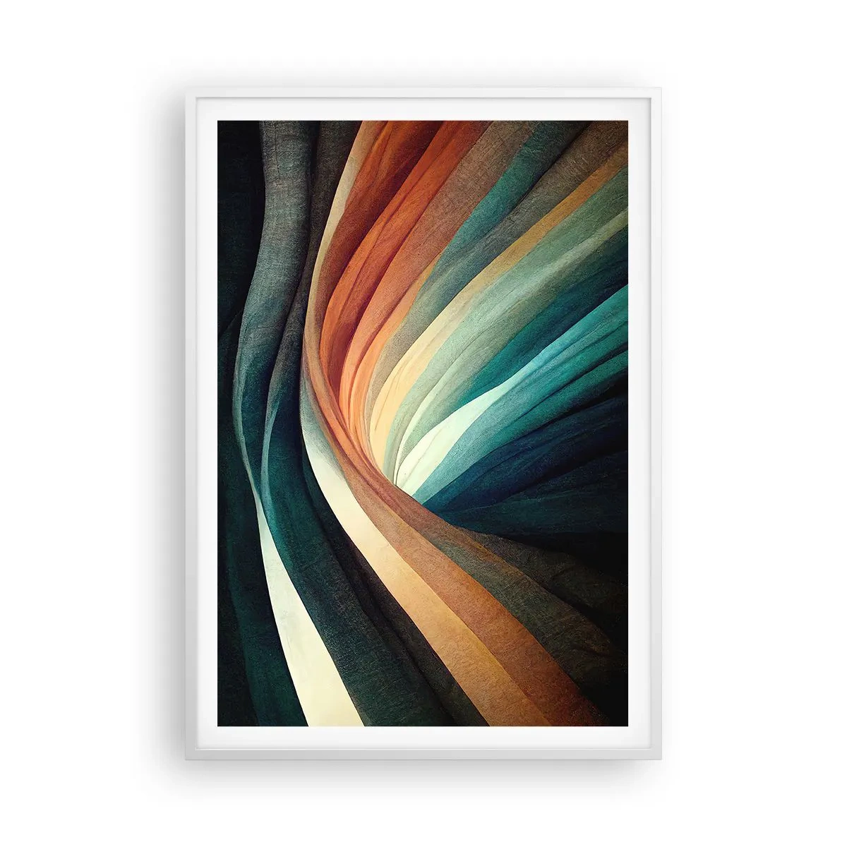 Poster in einem weißen Rahmen - Aus Farben gewebt - 70x100 cm