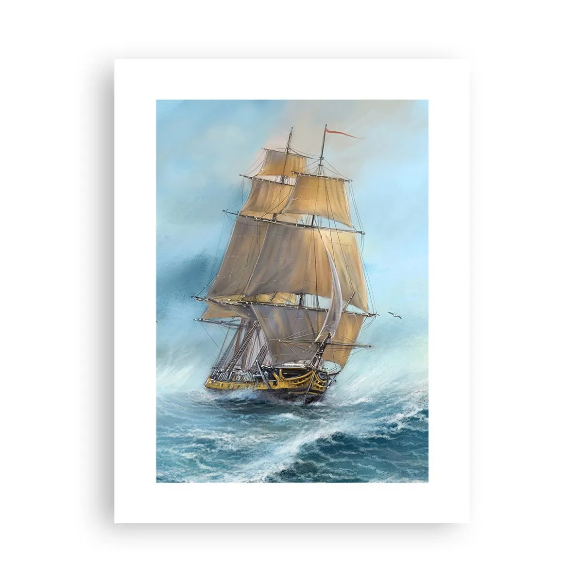 Poster - Über die Wellen gleiten - 30x40 cm