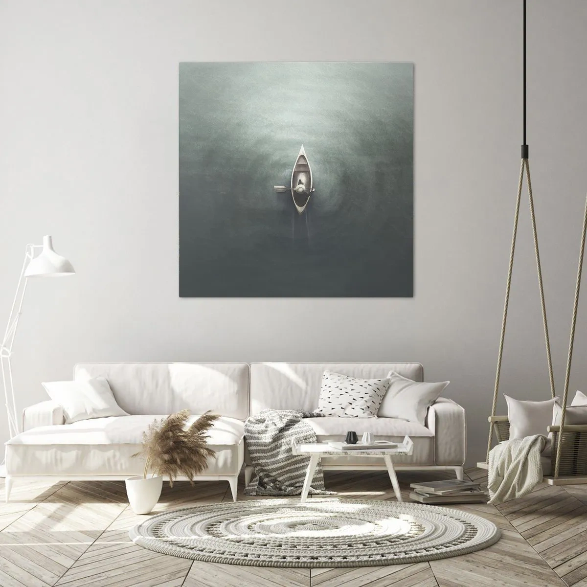 Bild auf Leinwand - Leinwandbild - Durch den Mondsee - 70x70 cm