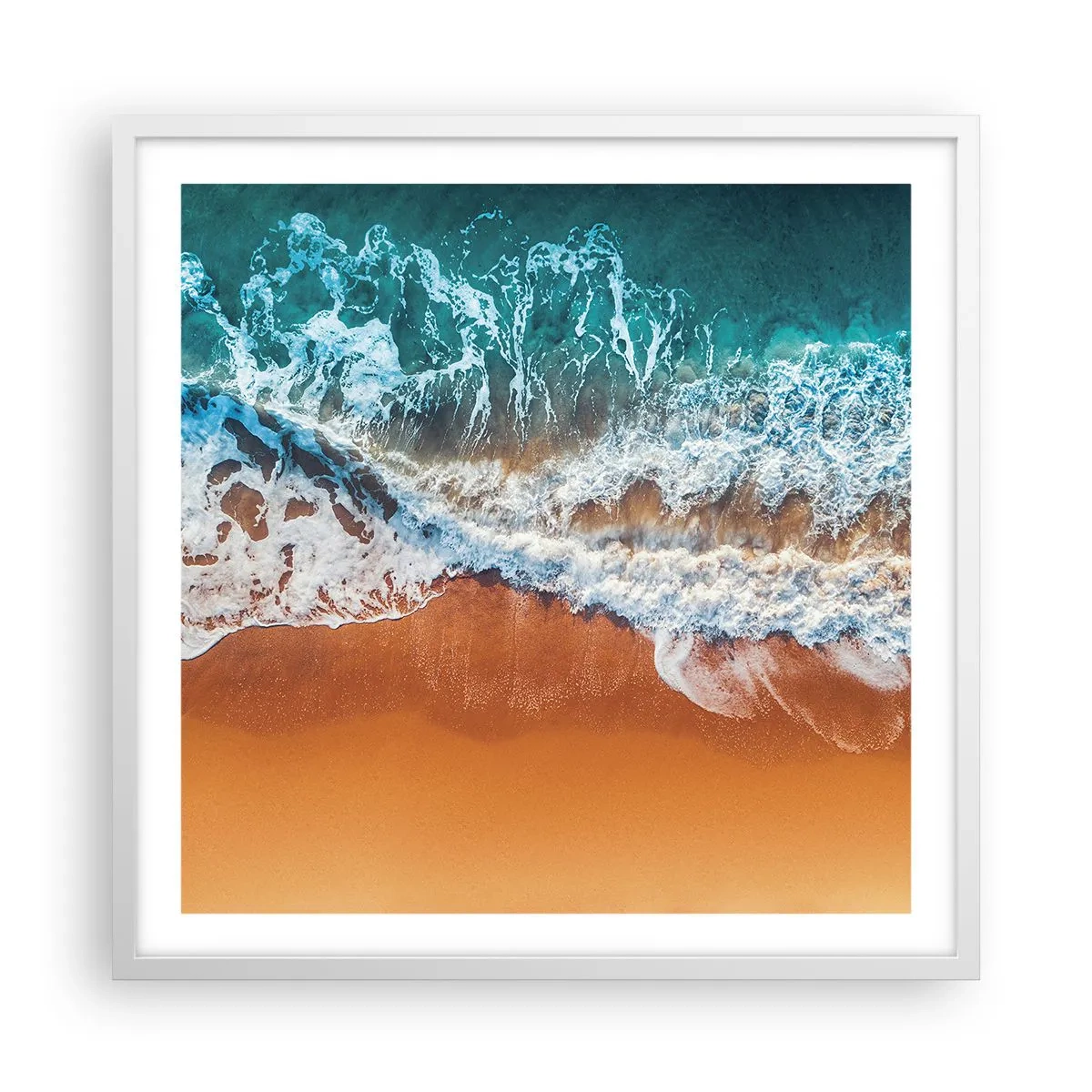 Poster in einem weißen Rahmen - Immer Hand in Hand - 60x60 cm