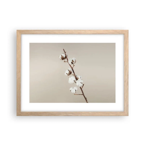 Poster in einem Rahmen aus heller Eiche - An der Quelle der Weichheit - 40x30 cm