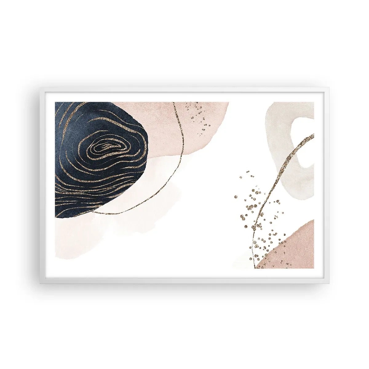 Poster in einem weißen Rahmen - Alles fließt - 91x61 cm