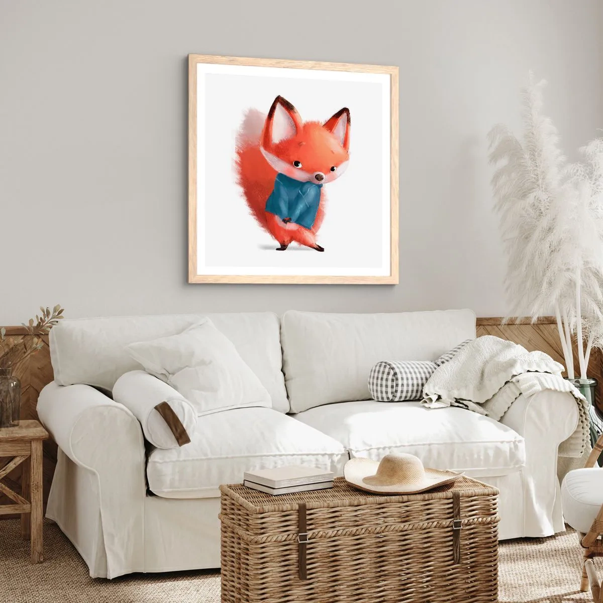 Poster in einem Rahmen aus heller Eiche - Steht mir das gut? - 60x60 cm