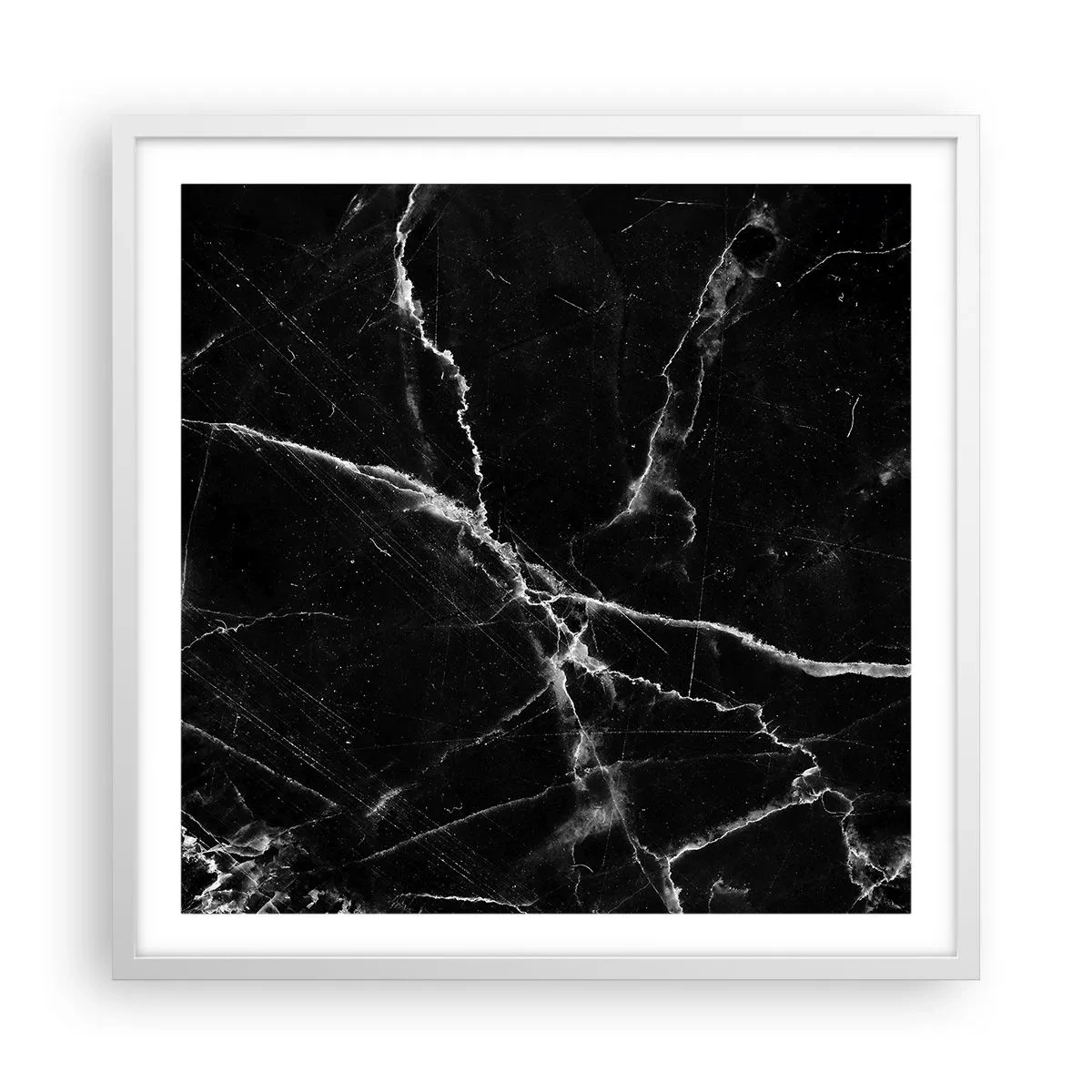 Poster in einem weißen Rahmen - Geheimleben des Steins - 60x60 cm