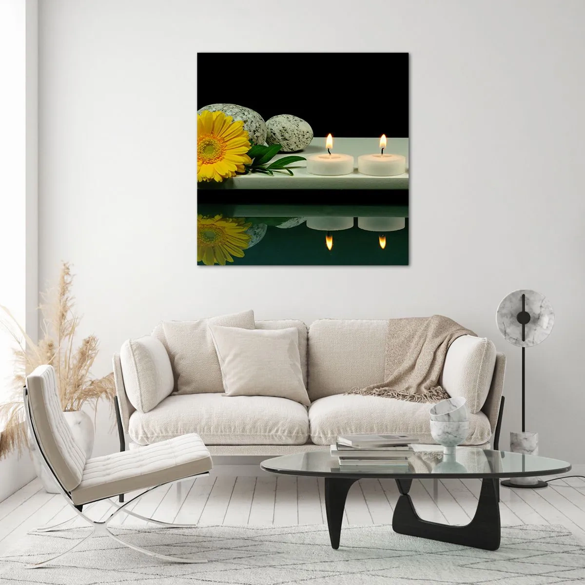 Glasbild - Bild auf glas - Beruhigung der Sinne - 60x60 cm