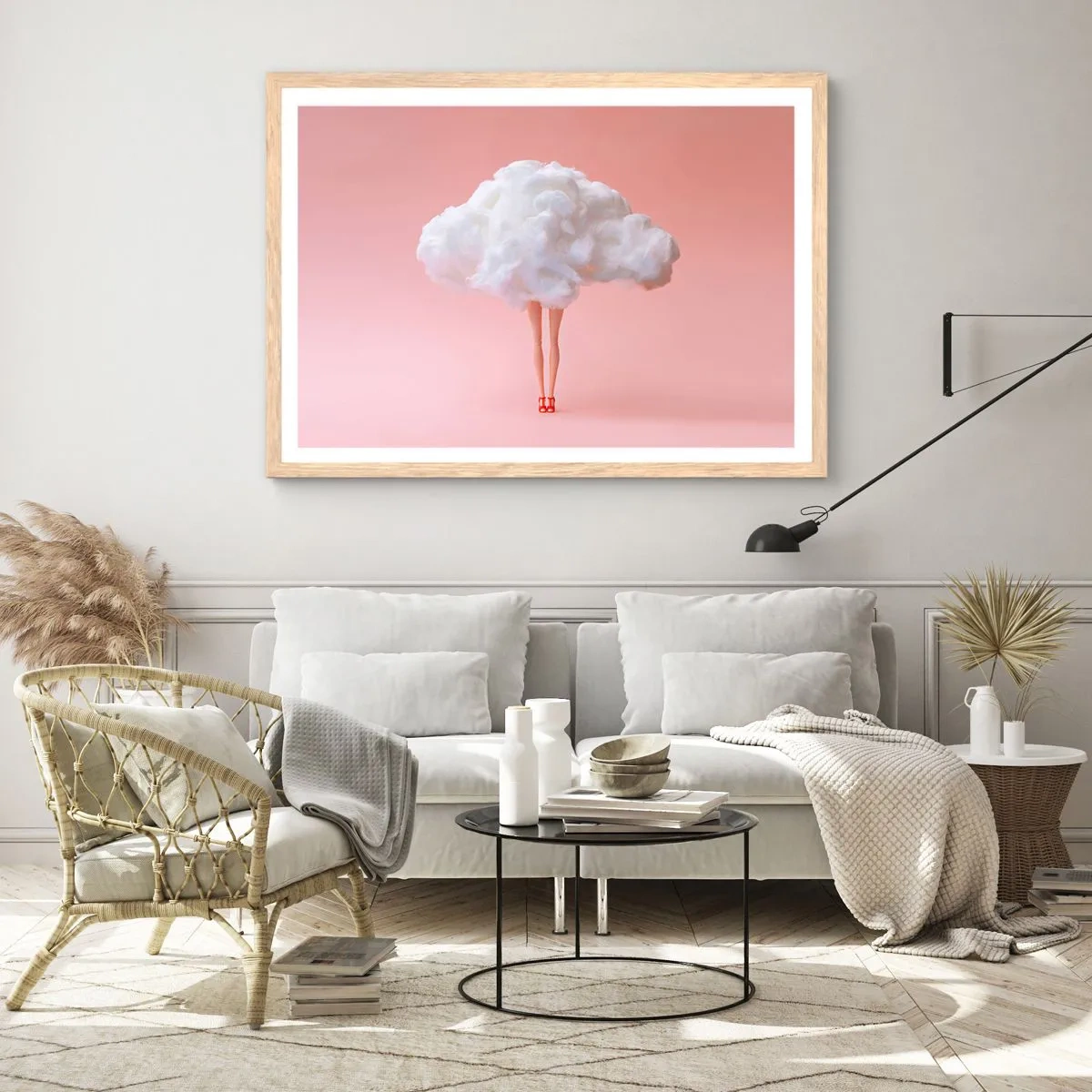 Poster in einem Rahmen aus heller Eiche - Süßes Versprechen - 100x70 cm
