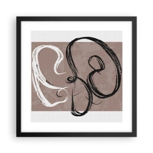 Poster in einem schwarzem Rahmen - Komposition – die Suche nach Fülle - 40x40 cm